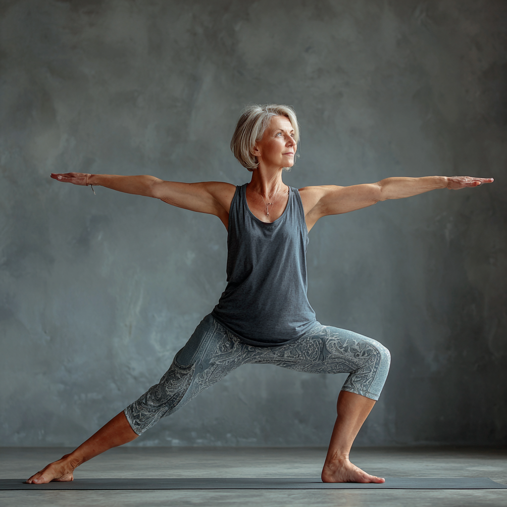 Group of diverse Ukrainian adults practicing yoga together, showing inner peace and flexibility through mindful movement and breathing exercises